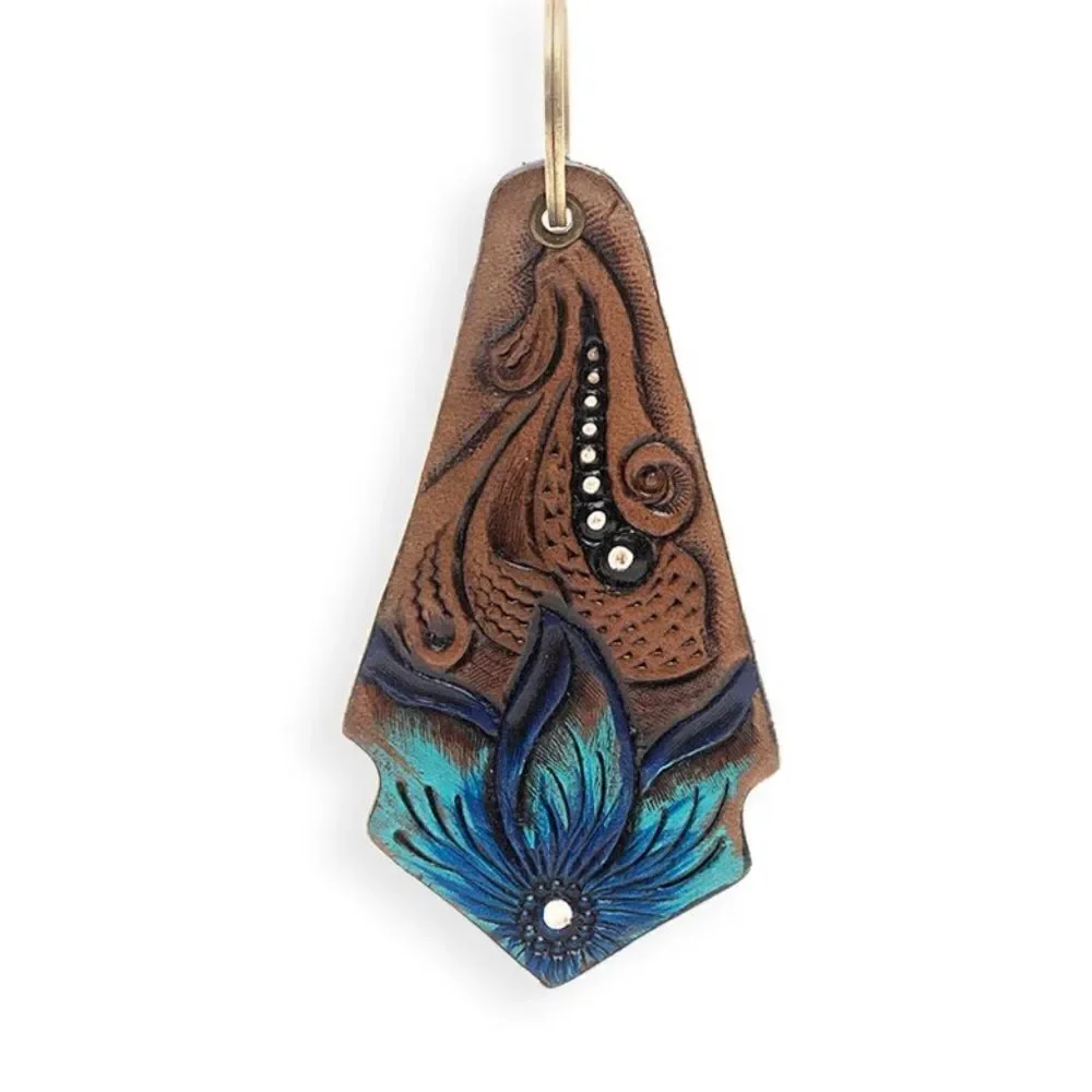 Myra Flowering Love Hand-tooled Key Fob